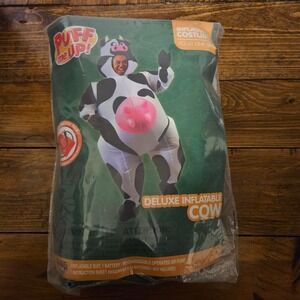 Puff Me Up One Size Adult Air Blow-up Halloween Inflatable Cow Deluxe Costume